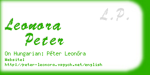 leonora peter business card