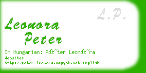 leonora peter business card